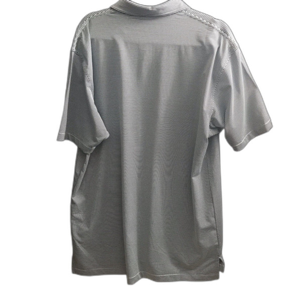 Dunning Golf Polo Men’s Large Short Sleeve Blue & Black Stripe Dri Fit 1901 - Picture 6 of 10